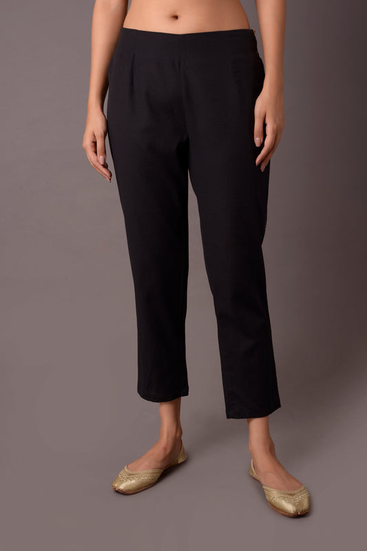 BLACK COTTON PANTS