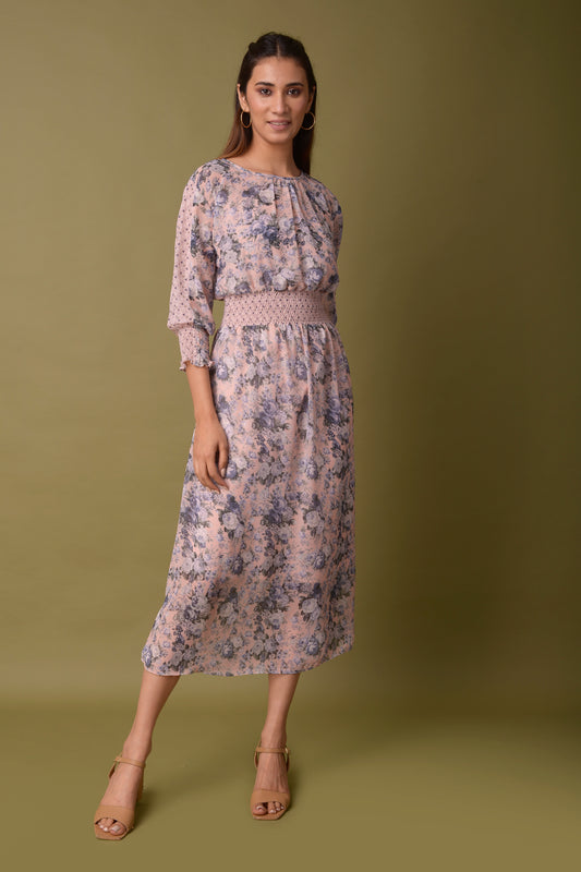 CHIFFON PRINTED DRESS