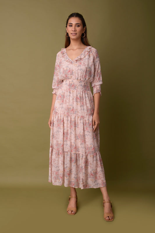 CHIFFON PRINTED DRESS